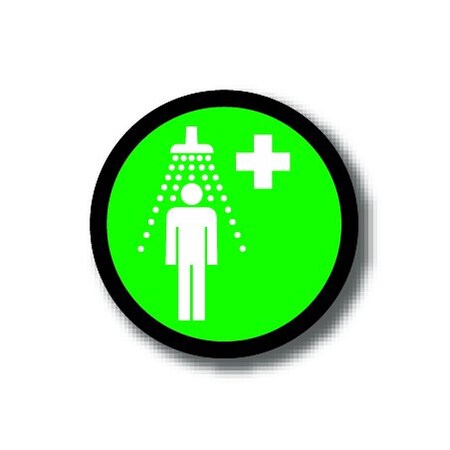 Ergomat 16in CIRCLE SIGNS - Emergency Shower DSV-SIGN 256 #1718 -UEN